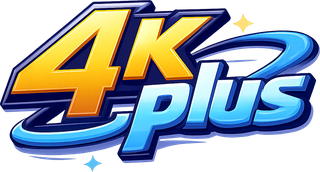 4k plus সবুজ লোগো